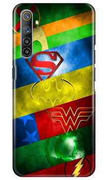 Superheros Logo Mobile Back Case for Realme 6 (Design - 251)