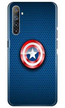 Captain America Shield Mobile Back Case for Realme 6 (Design - 253)