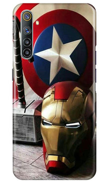 Ironman Captain America Mobile Back Case for Realme 6 (Design - 254)