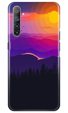 Sun Set Mobile Back Case for Realme 6 (Design - 279)