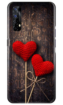 Red Hearts Mobile Back Case for Realme 7 (Design - 80)