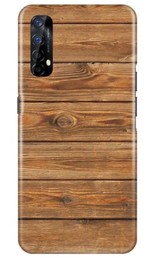 Wooden Look Mobile Back Case for Realme 7  (Design - 113)