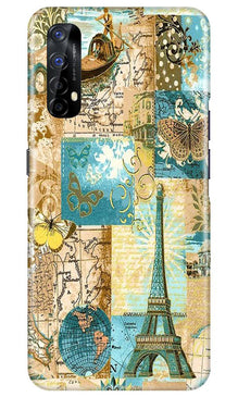 Travel Eiffel Tower Mobile Back Case for Realme 7 (Design - 206)
