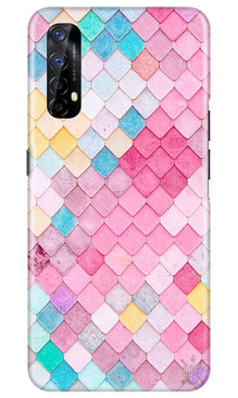 Pink Pattern Mobile Back Case for Realme 7 (Design - 215)