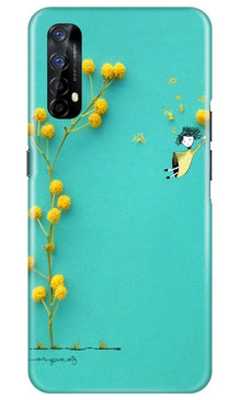 Flowers Girl Mobile Back Case for Realme 7 (Design - 216)
