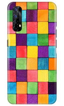 Colorful Square Mobile Back Case for Realme 7 (Design - 218)