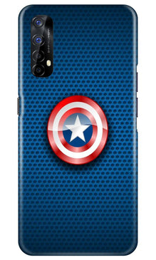 Captain America Shield Mobile Back Case for Realme 7 (Design - 253)