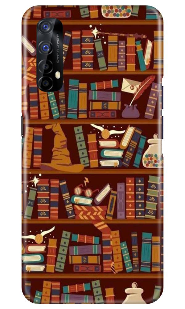 Book Shelf Mobile Back Case for Realme 7 (Design - 390)