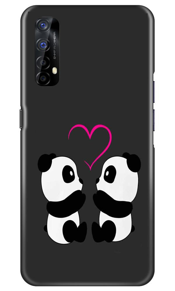 Panda Love Mobile Back Case for Realme 7 (Design - 398)