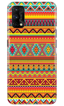 Zigzag line pattern Mobile Back Case for Realme 7 Pro (Design - 4)
