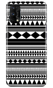 Black white Pattern Mobile Back Case for Realme 7 Pro (Design - 5)
