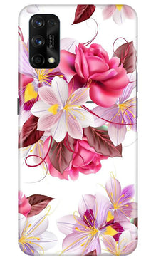 Beautiful flowers Mobile Back Case for Realme 7 Pro (Design - 23)