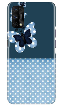White dots Butterfly Mobile Back Case for Realme 7 Pro (Design - 31)