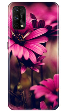 Purple Daisy Mobile Back Case for Realme 7 Pro (Design - 65)