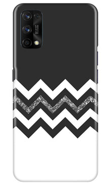 Black white Pattern2Mobile Back Case for Realme 7 Pro (Design - 83)