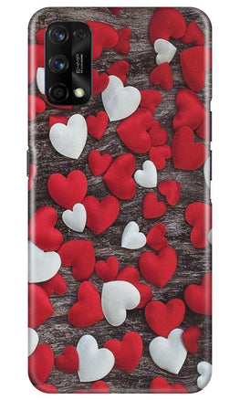 Red White Hearts Case for Realme 7 Pro(Design - 105)