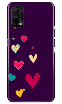 Purple Background Mobile Back Case for Realme 7 Pro  (Design - 107)