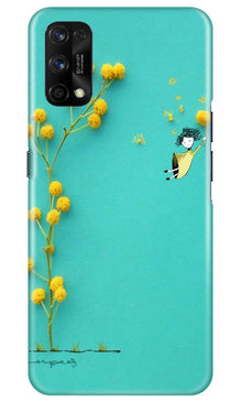 Flowers Girl Mobile Back Case for Realme 7 Pro (Design - 216)