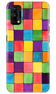 Colorful Square Mobile Back Case for Realme 7 Pro (Design - 218)