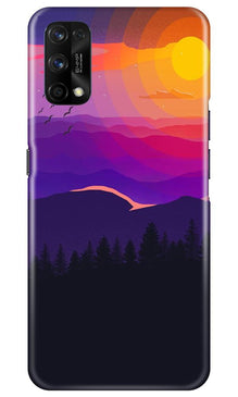 Sun Set Mobile Back Case for Realme 7 Pro (Design - 279)