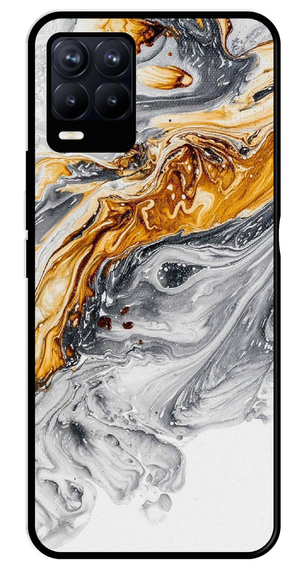 Marble Pattern Metal Mobile Case for Realme 8 4G  (Design No -36)