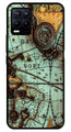 Map Design Metal Mobile Case for Realme 8 4G  (Design No -54)