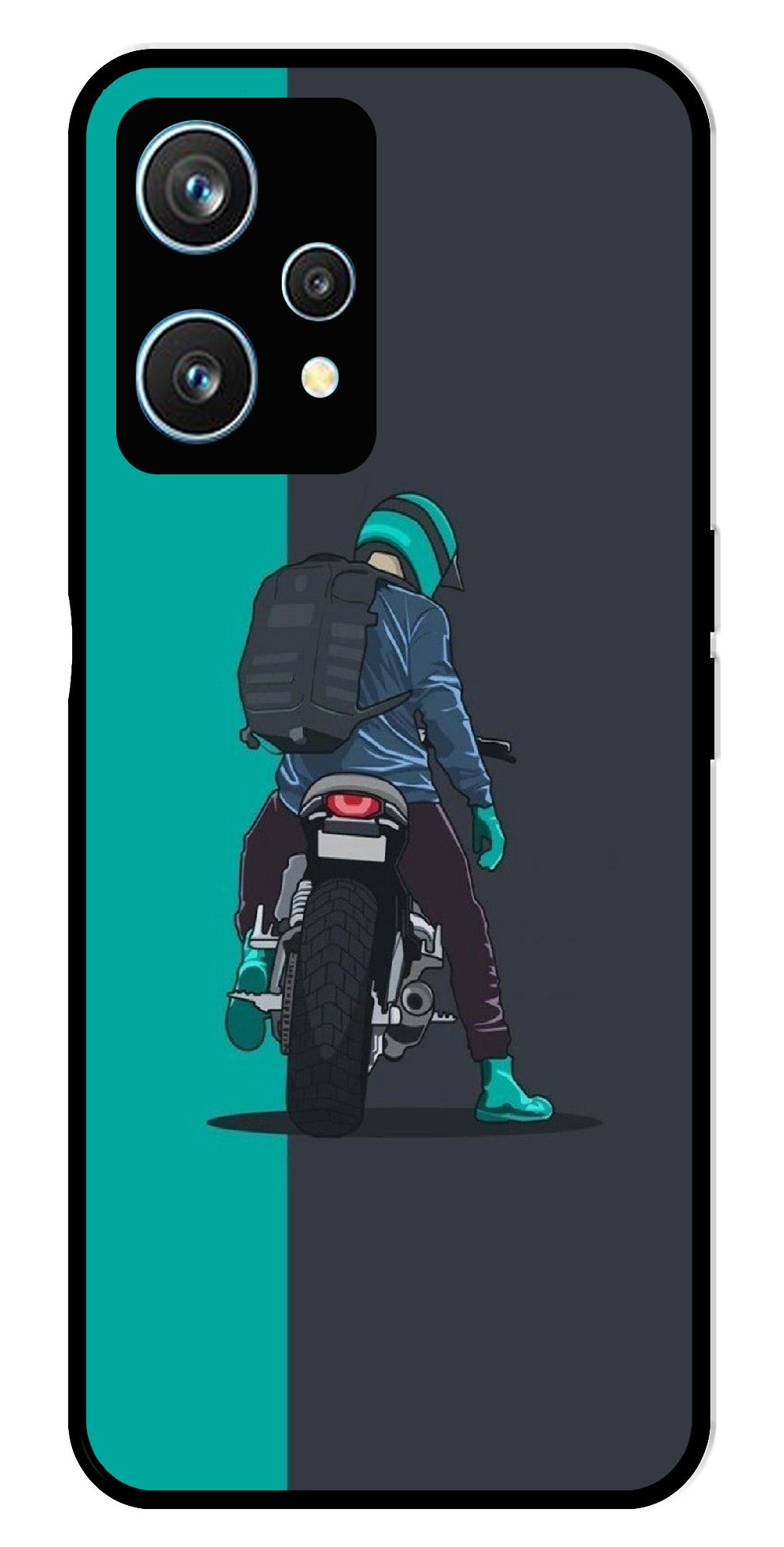Bike Lover Metal Mobile Case for Realme 9 Pro 5G  (Design No -05)