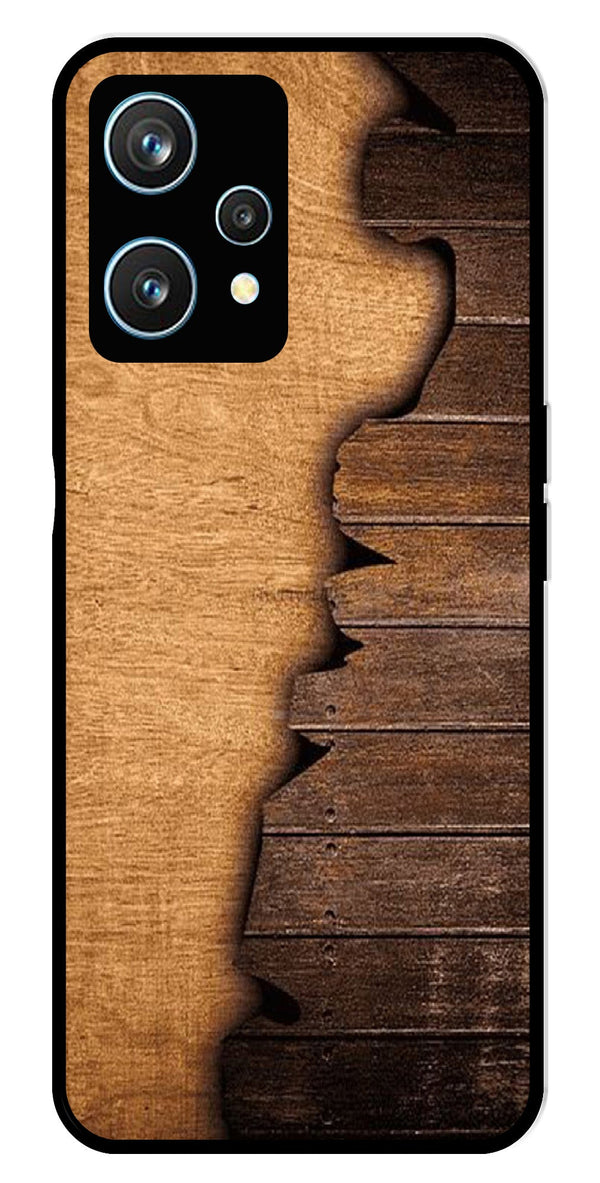 Wooden Design Metal Mobile Case for Realme 9 Pro 5G  (Design No -13)