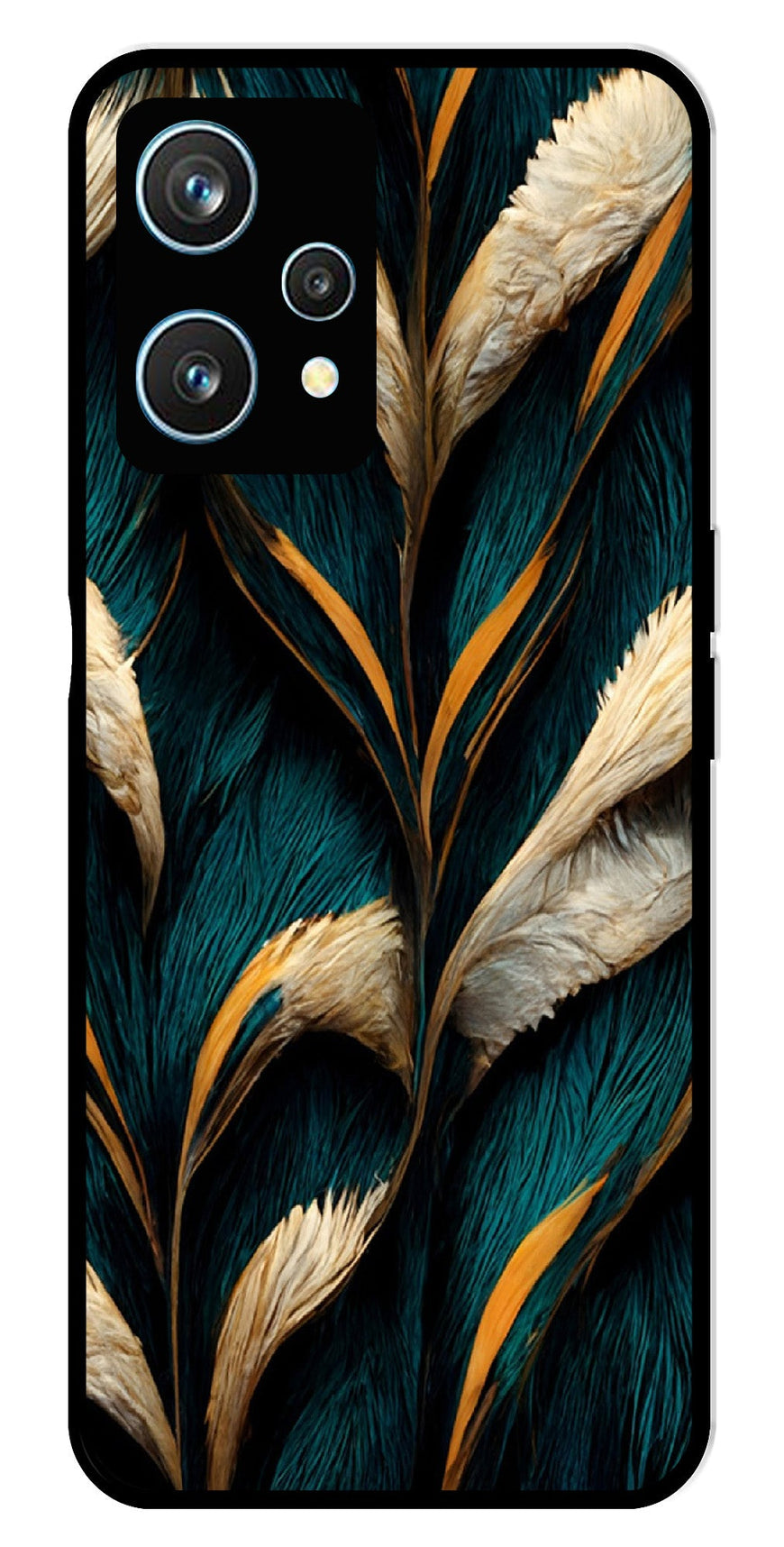 Feathers Metal Mobile Case for Realme 9 Pro 5G  (Design No -30)