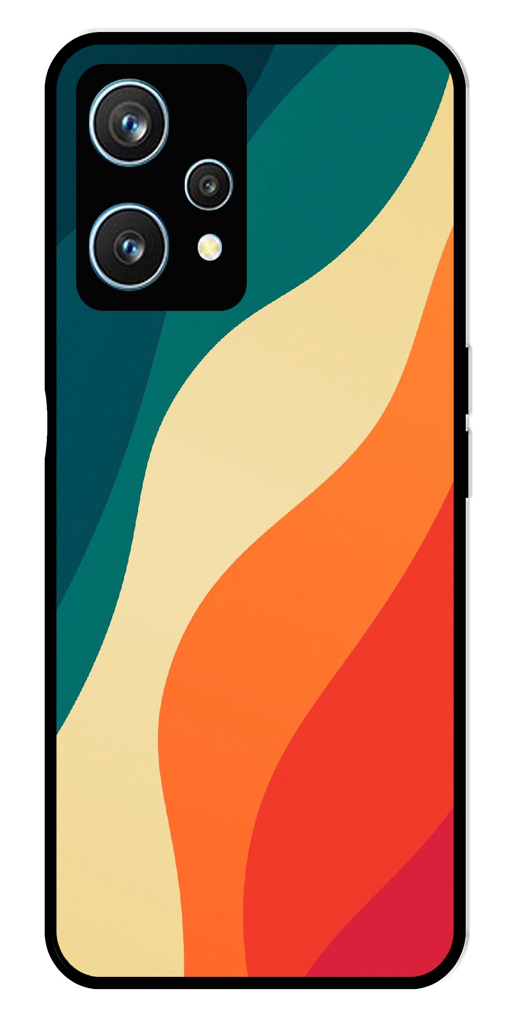 Muted Rainbow Metal Mobile Case for Realme 9 Pro 5G  (Design No -39)