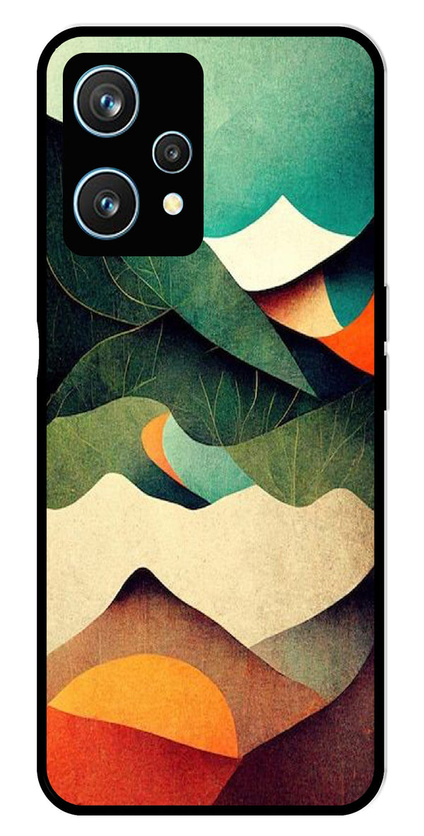 MultiColor Pattern Metal Mobile Case for Realme 9 Pro 5G  (Design No -43)