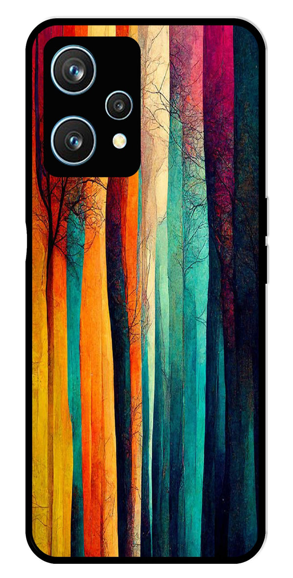 Modern Art Colorful Metal Mobile Case for Realme 9 Pro 5G  (Design No -47)