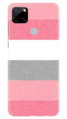 Pink white pattern Mobile Back Case for Realme Narzo 30a (Design - 55)