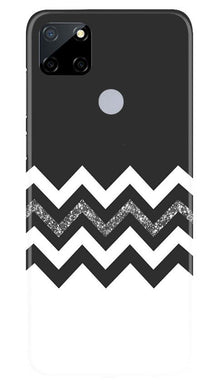 Black white Pattern2Mobile Back Case for Realme Narzo 30a (Design - 83)
