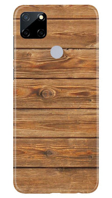 Wooden Look Mobile Back Case for Realme Narzo 30a  (Design - 113)