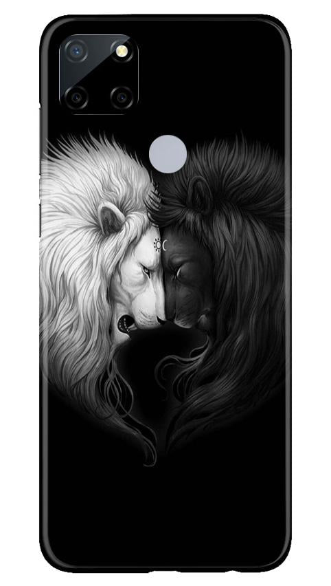 Dark White Lion Case for Realme Narzo 30a(Design - 140)