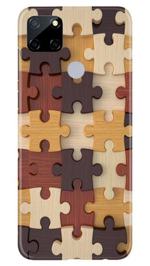 Puzzle Pattern Mobile Back Case for Realme Narzo 30a (Design - 217)
