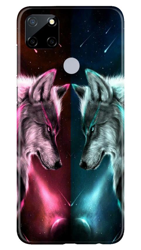Wolf fight Case for Realme Narzo 30a (Design No. 221)