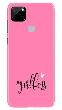Girl Boss Pink Mobile Back Case for Realme Narzo 30a (Design - 269)