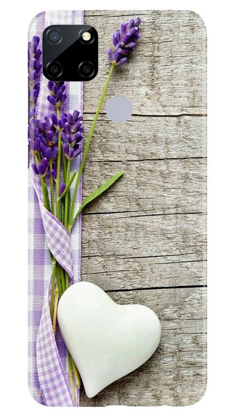 White Heart Case for Realme Narzo 30a (Design No. 298)