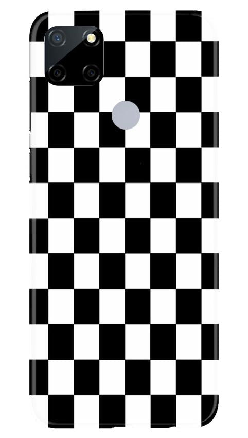 Black White Boxes Mobile Back Case for Realme C12 (Design - 372)