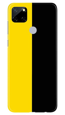 Black Yellow Pattern Mobile Back Case for Realme C12 (Design - 397)