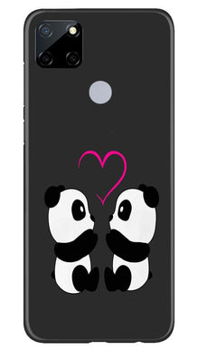 Panda Love Mobile Back Case for Realme C12 (Design - 398)