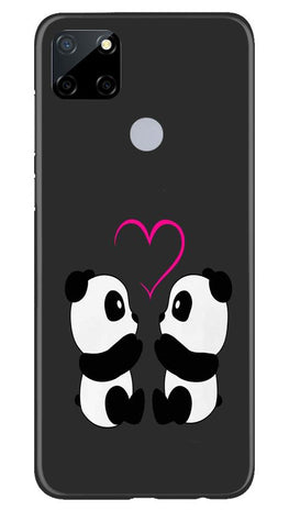 Panda Love Mobile Back Case for Realme Narzo 30a (Design - 398)
