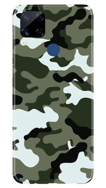 Army Camouflage Mobile Back Case for Realme C15  (Design - 108)