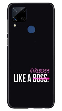 Like a Girl Boss Mobile Back Case for Realme C15 (Design - 265)