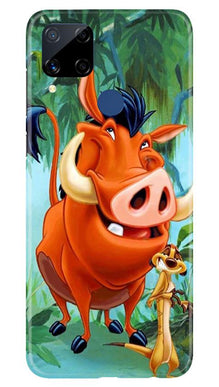 Timon and Pumbaa Mobile Back Case for Realme C15 (Design - 305)