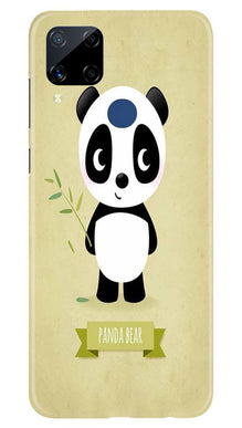 Panda Bear Mobile Back Case for Realme C15 (Design - 317)