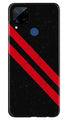 Black Red Pattern Mobile Back Case for Realme C15 (Design - 373)