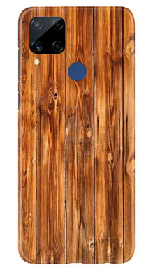 Wooden Texture Mobile Back Case for Realme C15 (Design - 376)